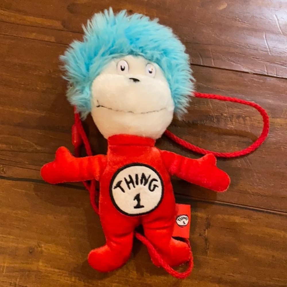 Dr Seuss Thing 1 / Thing 2 Plush Coin Purse Universal Studios Seuss Landing